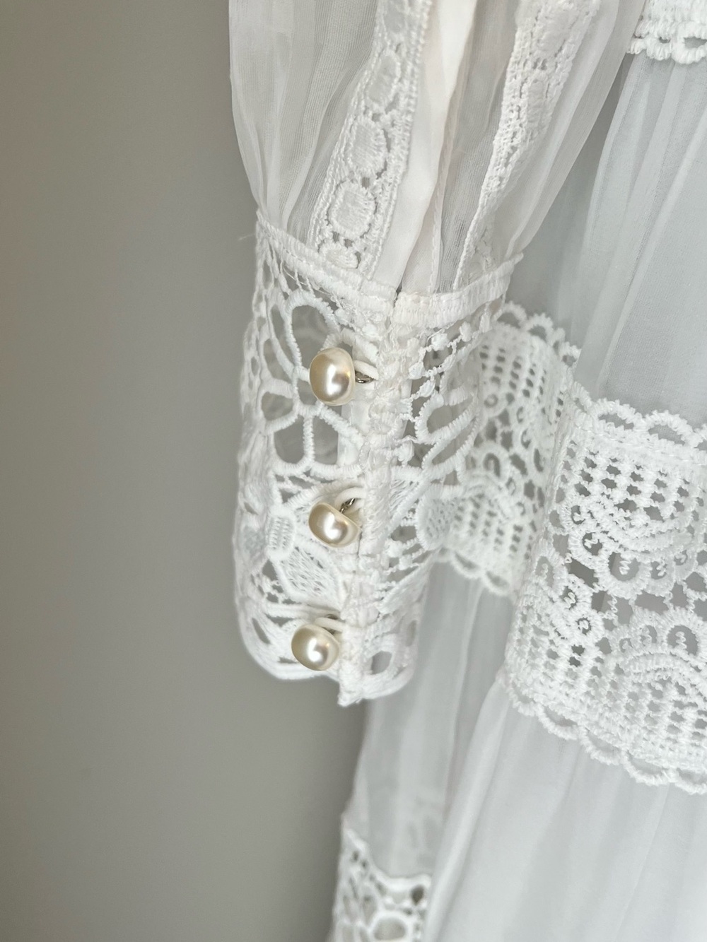 Commense semi sheer lace panel maxi dress without belt - Picture 7 of 10